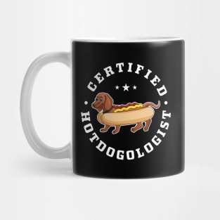 Certified Hotdogologist Funny HOT DOG Dachshund Summer Mug